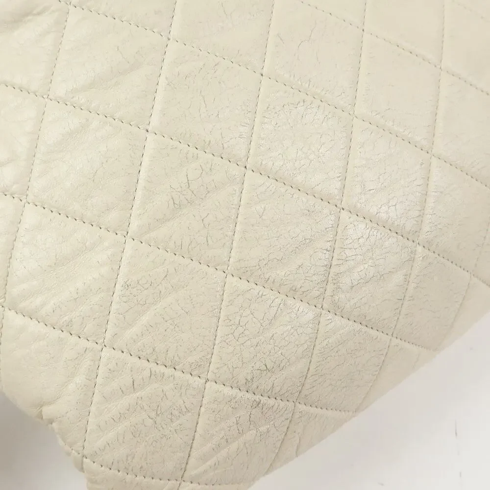 Chanel Matelasse CC Logo Double Flap Lambskin Beige
